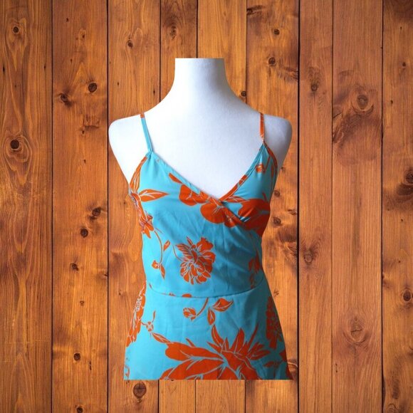 SHEIN Women's Small Floral Spaghetti Strap V-Neck Faux Wrap Ruffle Smock Dress - Picture 2 of 6